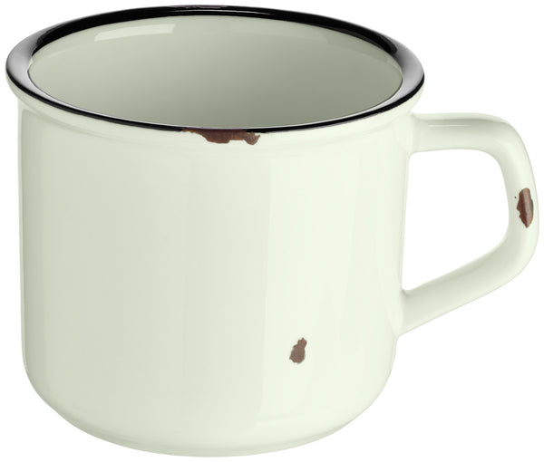 filiżanka do kawy Liron; 250ml, 9x7 cm (ØxW); biel kremowa/czarny; 4 sztuka / opakowanie