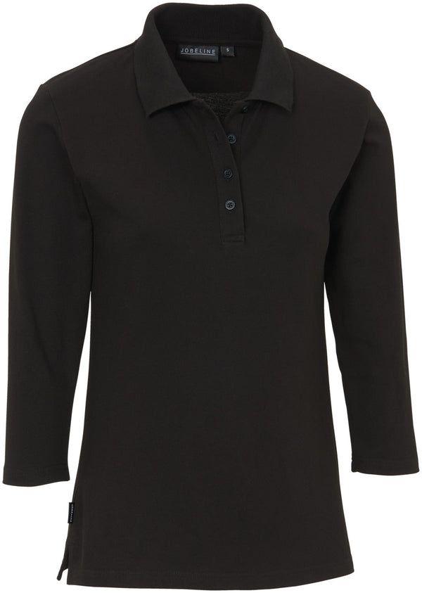 koszulka polo damska Cato rękaw 3/4; Kleidergröße L; czarny