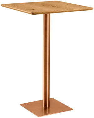 podstawa stołu wysokiego Orio; 42x42x108 cm (SxDxW); miedź; kwadrat