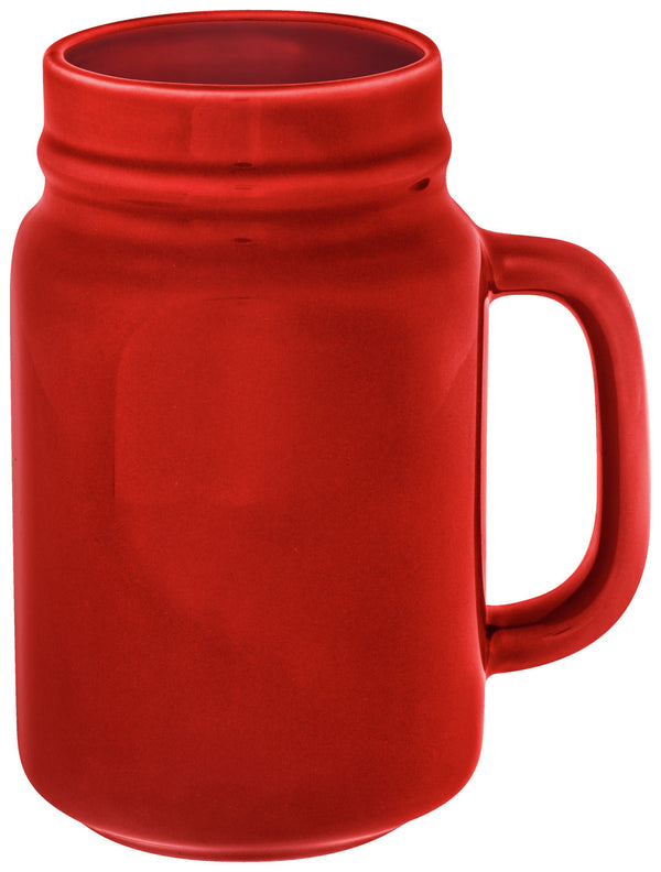 kubek z uchwytem Liv; 480ml, 8.3x13.2 cm (ØxW); czerwony; 6 sztuka / opakowanie