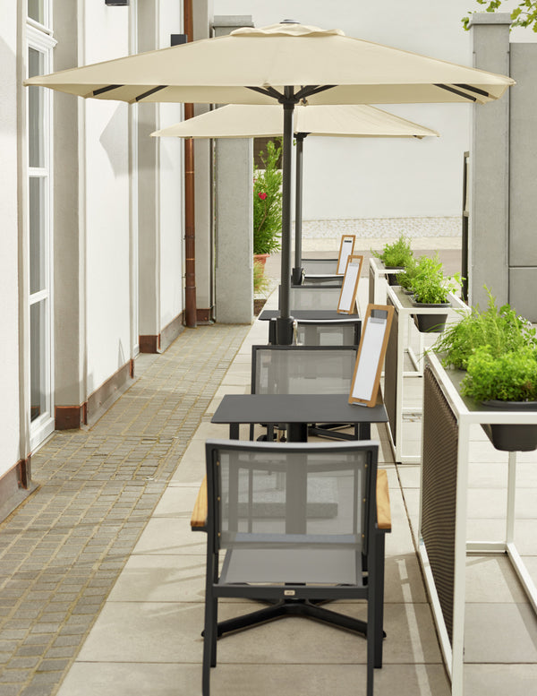 parasol Siroc; 200x200x227 cm (DxSxW); biel kremowa; kwadrat