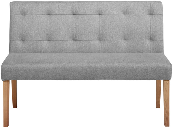 ławka 2-osobowa Tolga; 126x55x90 cm (SxGxW); siedzisko jasny szary
