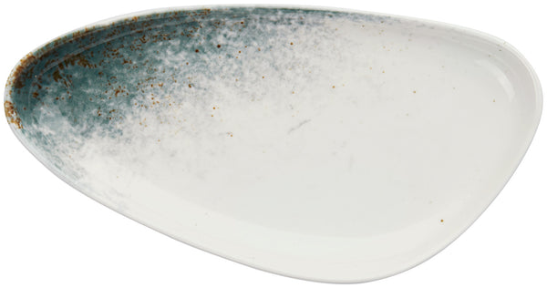 półmisek Purior; 20x10.5x2.3 cm (DxSxW); biały/niebieski petrol; 6 sztuka / opakowanie