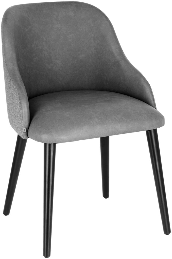 krzesło Almonda Mix; 54x64x77.5 cm (SxGxW); siedzisko antracyt, stelaż czarny