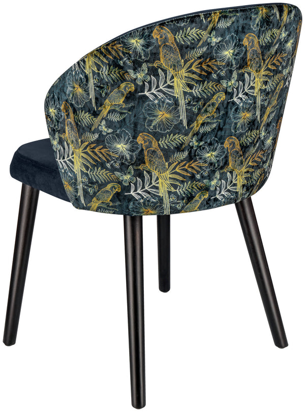 Meterware Floral; 140 cm (S); niebieski