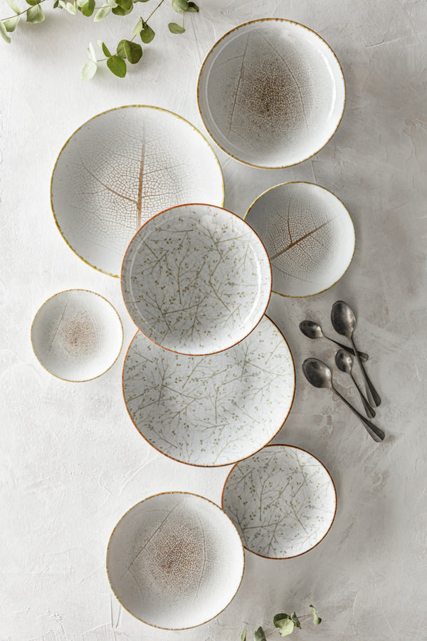 Teller tief Eden; 1700ml, 30x5.5 cm (ØxW); biały/beżowy; okrągły; 6 sztuka / opakowanie