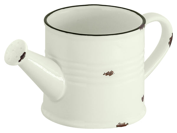 dzbaneczek Liron; 280ml, 16x8x7.5 cm (SxØxW); biel kremowa/czarny; 4 sztuka / opakowanie