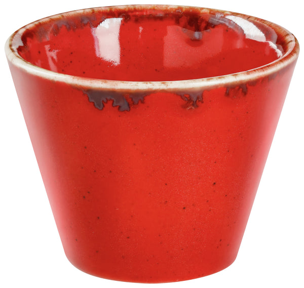 miska Sidina stożkowa; 230ml, 9x7 cm (ØxW); czerwony; stożkowy; 6 sztuka / opakowanie