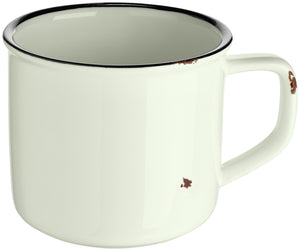 kubek Liron; 400ml, 10x8 cm (ØxW); biel kremowa/czarny; 4 sztuka / opakowanie