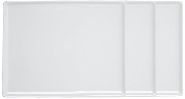 półmisek San Marino; 35.5x26.5x2 cm (DxSxW); biały; 3 sztuka / opakowanie