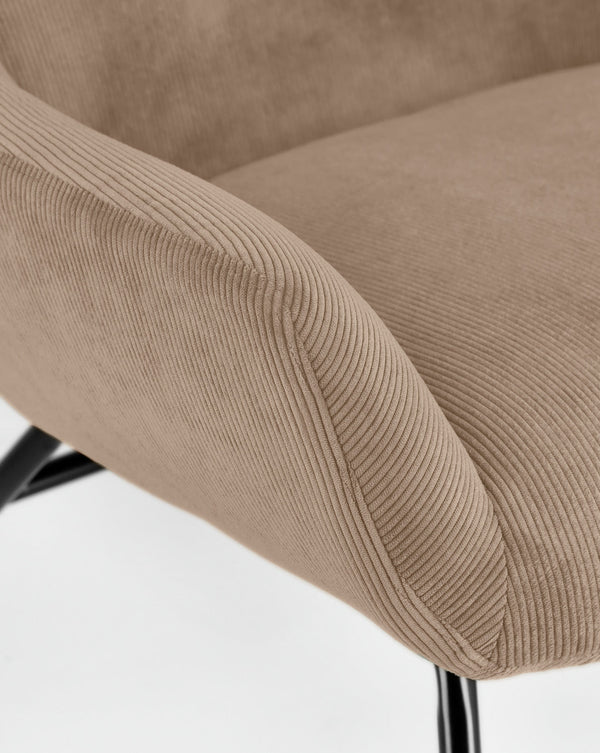 fotel uszak Malin; 75x77x103 cm (SxGxW); siedzisko taupe