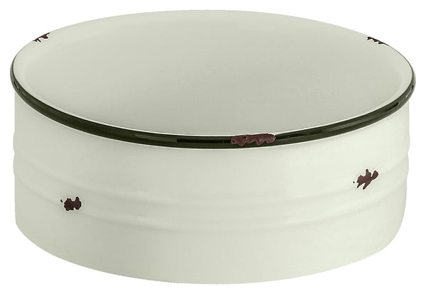 miska Liron okrągła; 500ml, 14x5 cm (ØxW); biel kremowa/czarny; okrągły; 4 sztuka / opakowanie