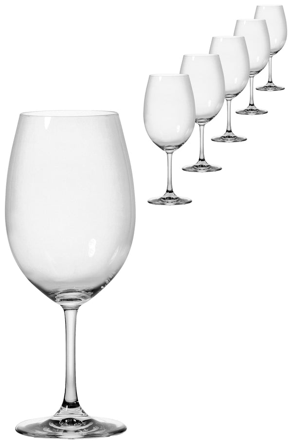 kieliszek do wina czerwonego Chateau ze znacznikiem pojemności; 650ml, 7.2x22.5 cm (ØxW); transparentny; 0.2 l Füllstrich, 6 sztuka / opakowanie
