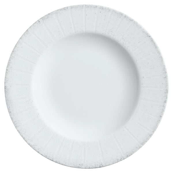 talerz płaski Caju z rantem; 17 cm (Ø); biały/szary; okrągły; 6 sztuka / opakowanie