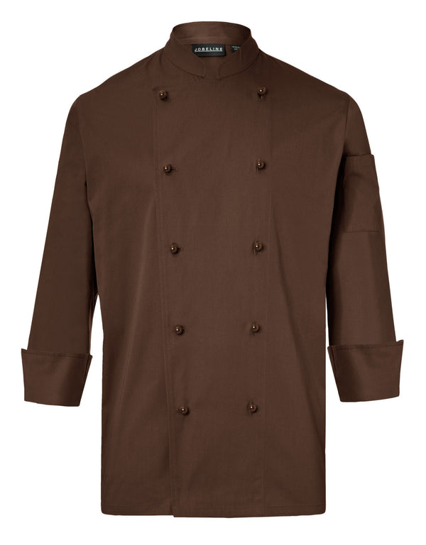 bluza kucharska męska Milan długi rękaw; Kleidergröße 64; brązowy