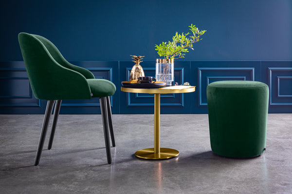 krzesło Almonda; 54x64x77.5 cm (SxGxW); siedzisko jodła zielona, stelaż czarny