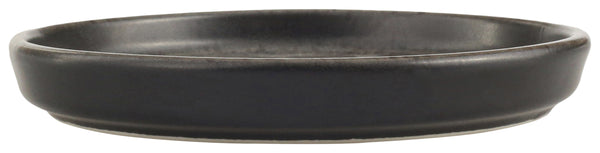 talerz płaski Ironstone z rantem; 21.5x2.15 cm (ØxW); ciemny brąz/czarny; okrągły; 6 sztuka / opakowanie