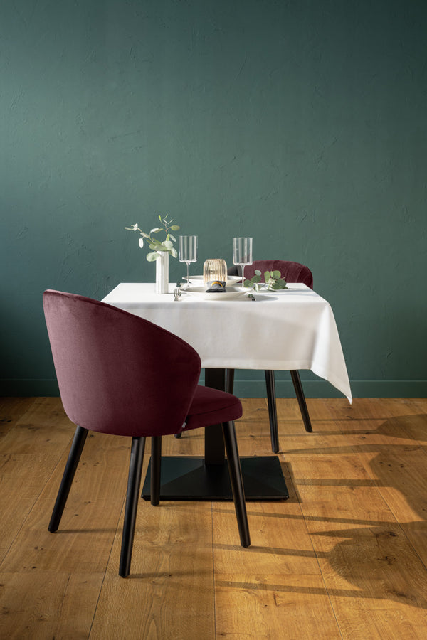 krzesło Ambrosia; 54x59x82 cm (SxGxW); siedzisko fioletowy, stelaż czarny