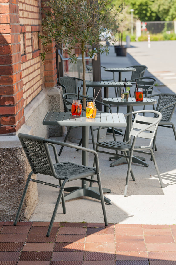 stół Malvena; 70x70x72 cm (DxSxW); antracyt; kwadrat