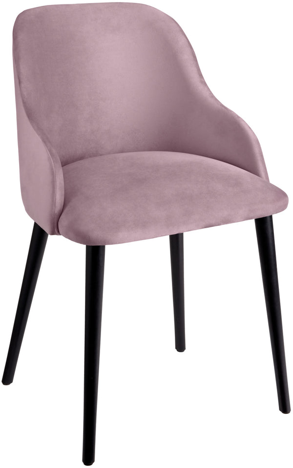 krzesło Almonda; 54x64x77.5 cm (SxGxW); siedzisko różowy, stelaż czarny