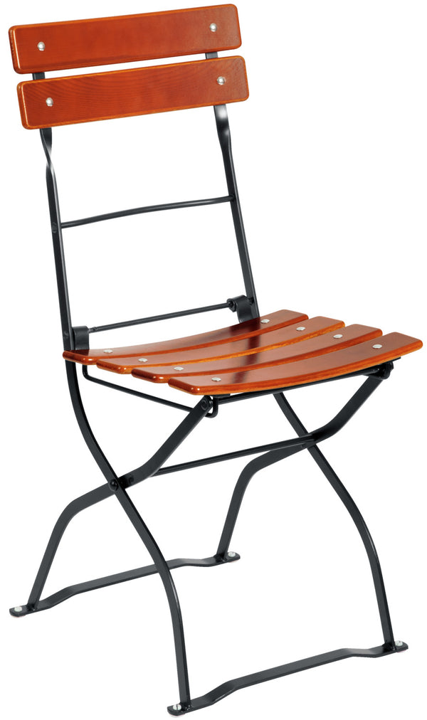 krzesło Bavaria; 41.5x49x88.5 cm (SxGxW); siedzisko kasztan, stelaż czarny; 2 sztuka / opakowanie