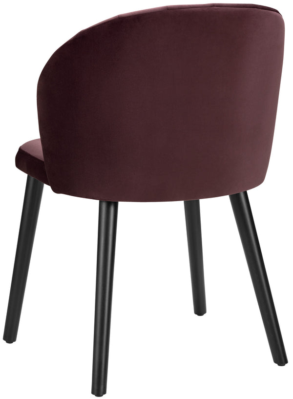 krzesło Ambrosia; 54x59x82 cm (SxGxW); siedzisko fioletowy, stelaż czarny