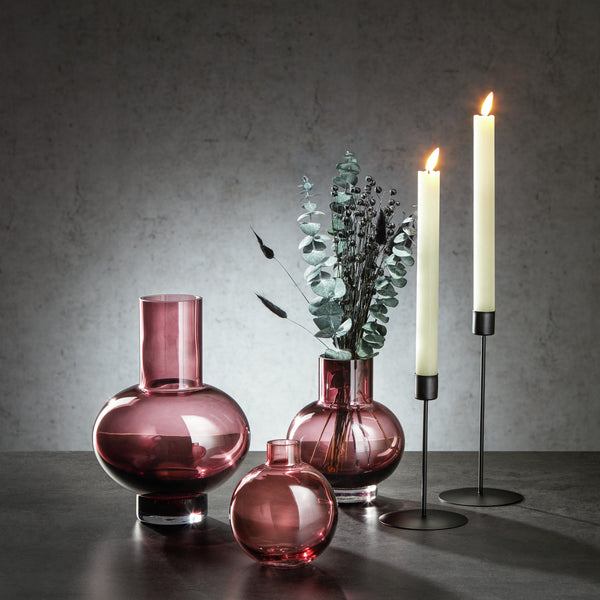 świece stożkowe LED Ruri; 2x25 cm (ØxW); biel kremowa; 2 sztuka / opakowanie