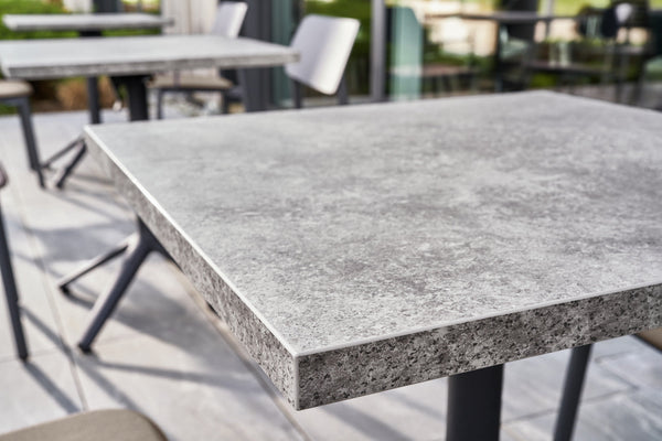 Tischplatte Esterno quadratisch; 80x80x3 cm (DxSxW); beton; kwadrat