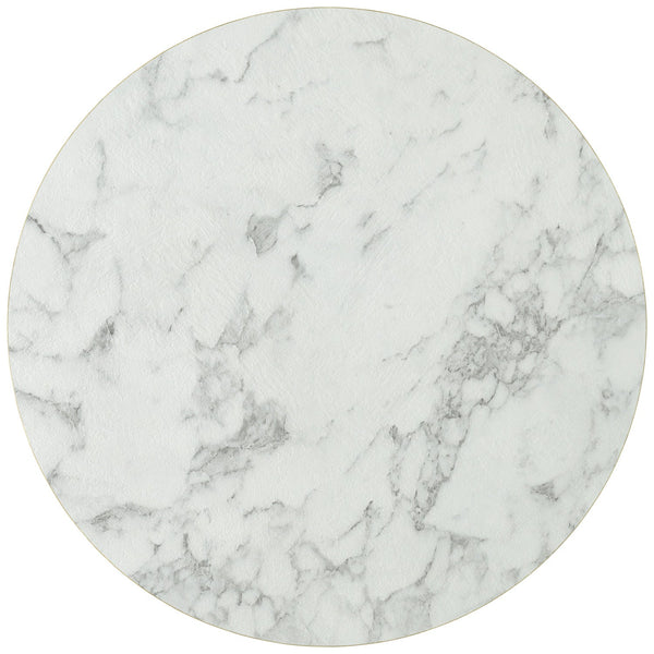 blat Marvani okrągły; 50x2.5 cm (ØxW); złoto/biały/marmurkowy; okrągły