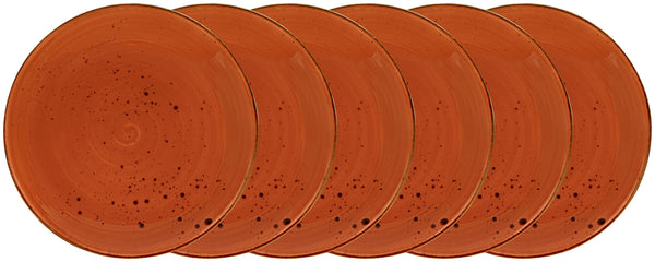talerz płaski Nebro; 25 cm (Ø); czerwony; okrągły; 6 sztuka / opakowanie