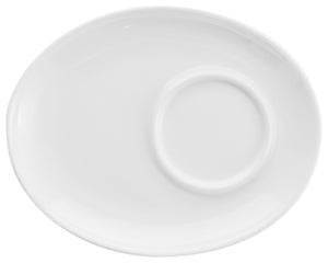 spodek do filiżanki do espresso Rio; 11.3x9x1.6 cm (DxSxW); biały; owalny; 6 sztuka / opakowanie