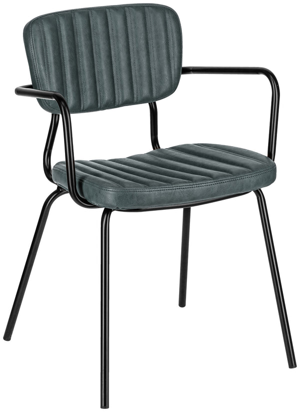 krzesło Tolo; 55x53x81 cm (SxGxW); siedzisko niebieski przydymiony, stelaż czarny; 2 sztuka / opakowanie