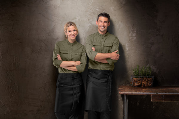 bluza kucharska damska Jannis; Kleidergröße 42; oliwka