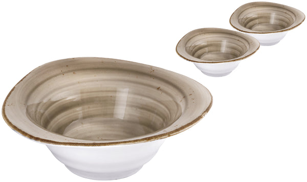 miska Nebro organiczna; 750ml, 22x7 cm (ØxW); szary; 3 sztuka / opakowanie