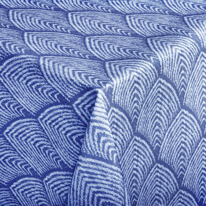 obrus Leaf kwadratowy; 100x100 cm (SxD); niebieski; kwadrat