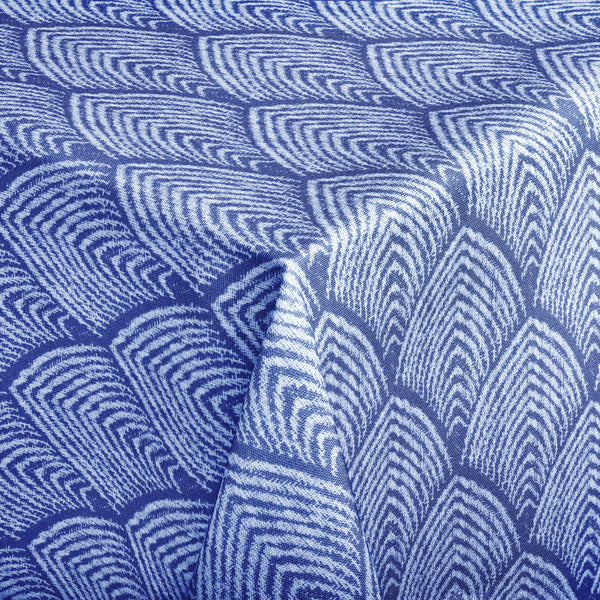 obrus Leaf kwadratowy; 100x100 cm (SxD); niebieski; kwadrat