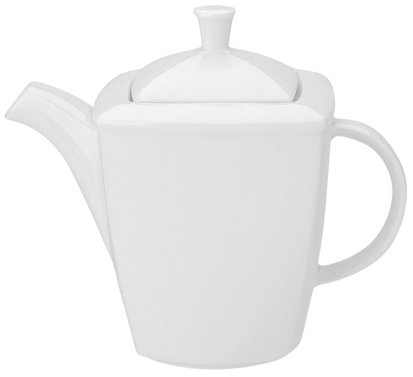 dzbanek do kawy Melbourne z pokrywką; 360ml, 8.6x8.6x13.5 cm (DxSxW); biały; kwadrat; 6 sztuka / opakowanie