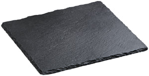 taca z łupka naturalnego Patara kwadratowa bez uchwytu; 25x25x0.5 cm (DxSxW); czarny; kwadrat; 2 sztuka / opakowanie