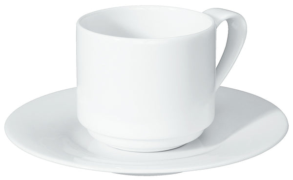 spodek do kubka / filiżanki do kawy/cappucino Pallais; 15.5 cm (Ø); biały; okrągły; 6 sztuka / opakowanie