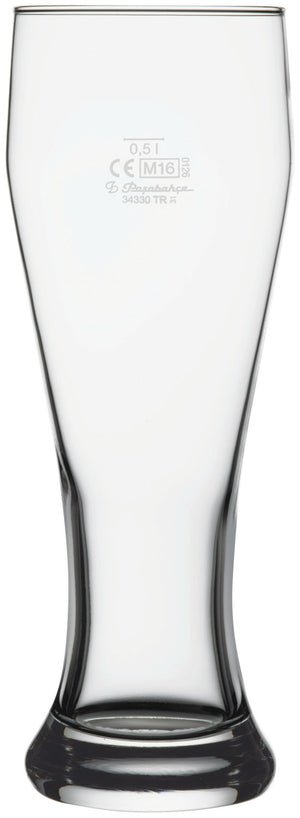 szklanka do piwa Weizen; 665ml, 8.4x23.4 cm (ØxW); transparentny; 0.5 l Füllstrich, 6 sztuka / opakowanie