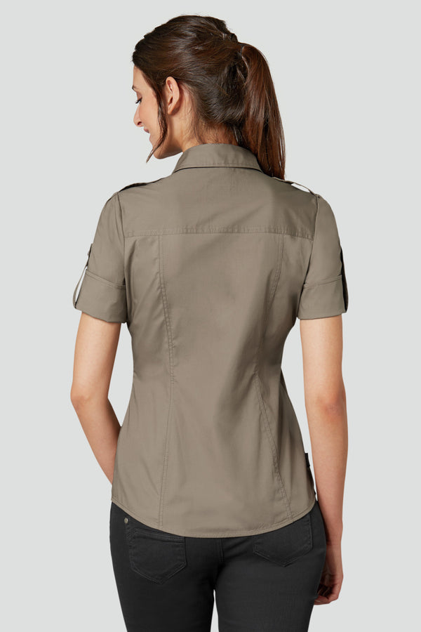 bluzka damska Kate krótki rękaw; Kleidergröße 48; taupe