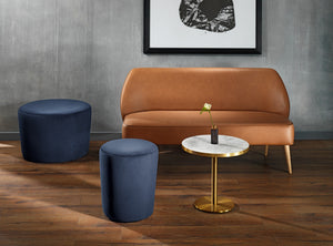 taboret Lenny; 70x47 cm (ØxW); ciemny niebieski; cylindryczny