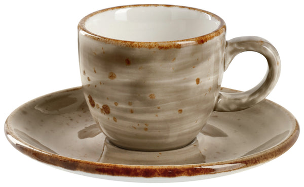 Espresso-Untertasse Nebro; 12.5x1.5 cm (ØxW); szary; 6 sztuka / opakowanie
