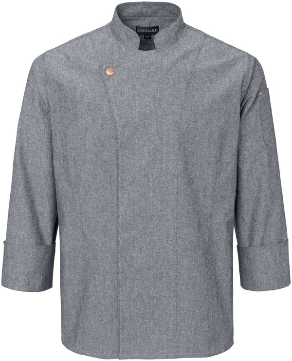 bluza kucharska męska Scott Chambray długi rękaw ; Kleidergröße 44; szary