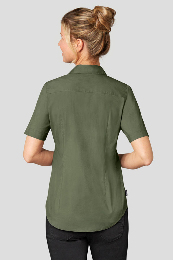 bluzka damska Kim krótki rękaw; Kleidergröße 34; oliwka