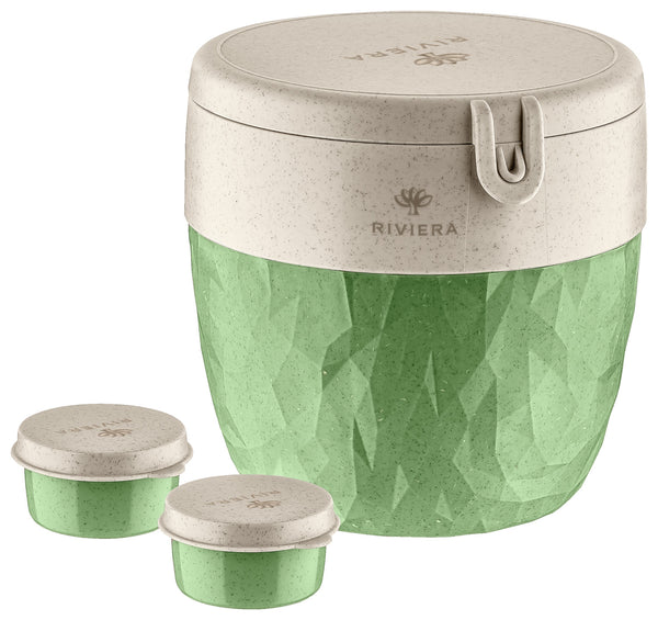 pojemnik do wielokrotnego użytku Bentobox L; 13.5x14.2x13 cm (DxSxW); zielony; okrągły; 3 sztuka / opakowanie