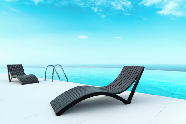 leżanka Slim; 180x72x70 cm (DxSxW); czarny