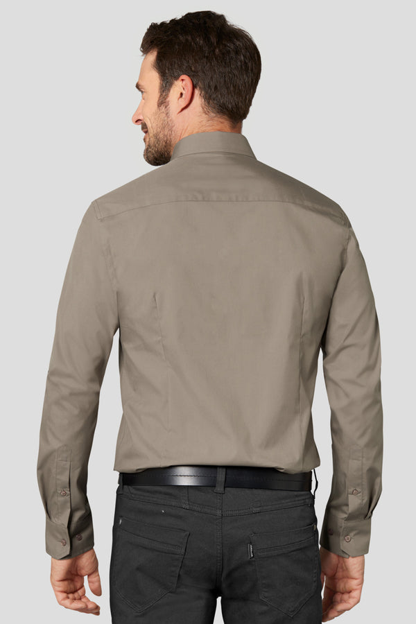 koszula męska Kim długi rękaw; Kleidergröße 43/44; taupe