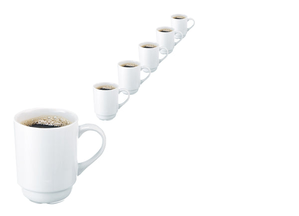 kubek porcelanowy  Yari; 250ml, 7.4x9.2 cm (ØxW); biały; okrągły; 6 sztuka / opakowanie