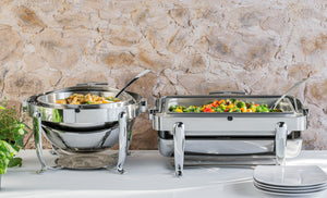 podgrzewacz Grandville okrągły; 7500ml, 54x46x52 cm (GxWxØ); srebro; okrągły